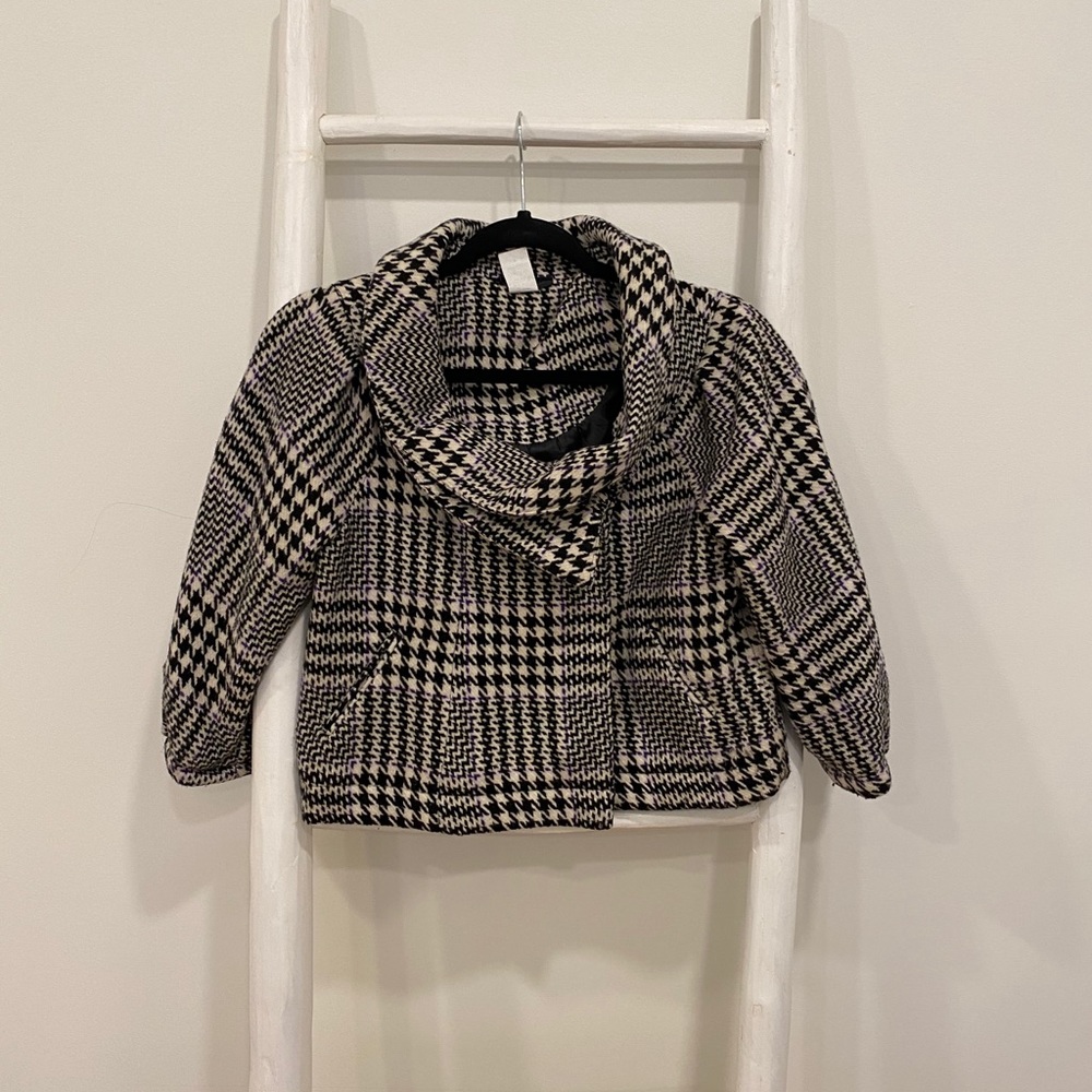 Cropped Houndstooth Jacket